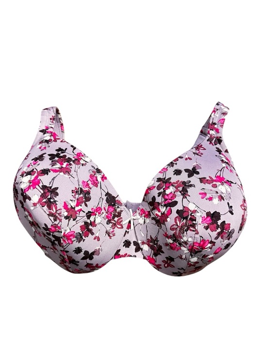 Cacique Other - Cacique Bra Size 38H Underwire Floral Print Purple Pink Gray